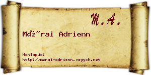 Mérai Adrienn névjegykártya